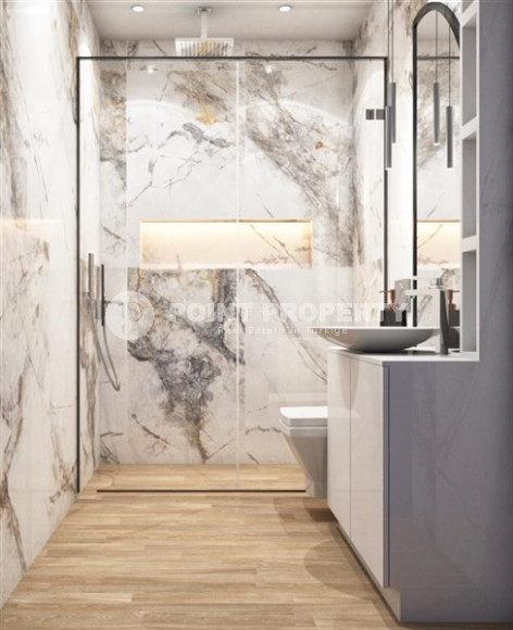 Две квартиры на продажу с планировками 1+1 и площадью 52 м2 в строящейся резиденции, центр Аланьи-id-4036-фото-9