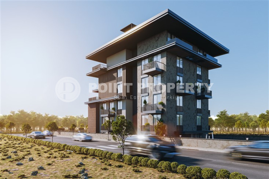 Красивый строящийся бутик - проект в районе Кестель в 150 метрах от моря. Апартаменты 60 - 205 м2.-id-4054-фото-1