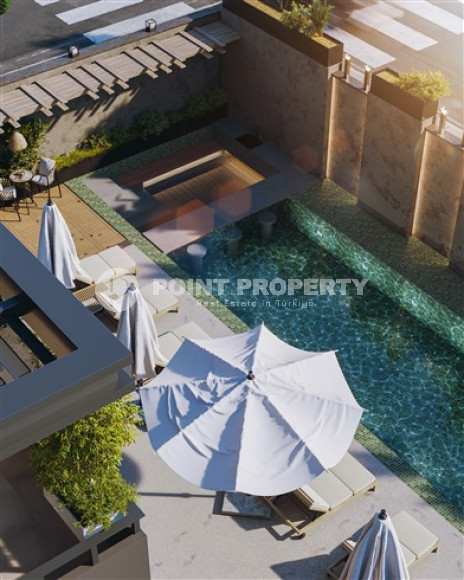 Красивый строящийся бутик - проект в районе Кестель в 150 метрах от моря. Апартаменты 60 - 205 м2.-id-4054-фото-3