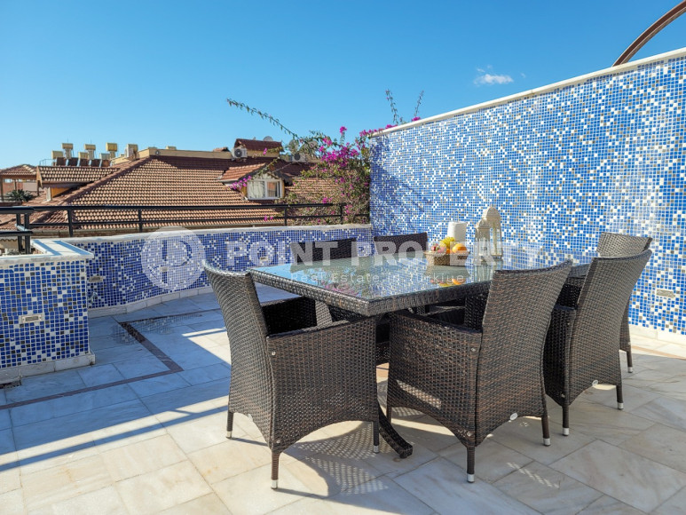 Уютный светлый пентхаус 4+2 в районе Оба для большой семьи в 450 м от моря-id-4060-фото-2