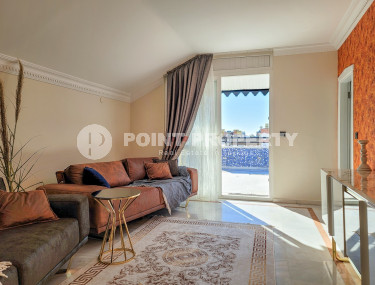 Уютный светлый пентхаус 4+2 в районе Оба для большой семьи в 450 м от моря-id-4060-фото-3