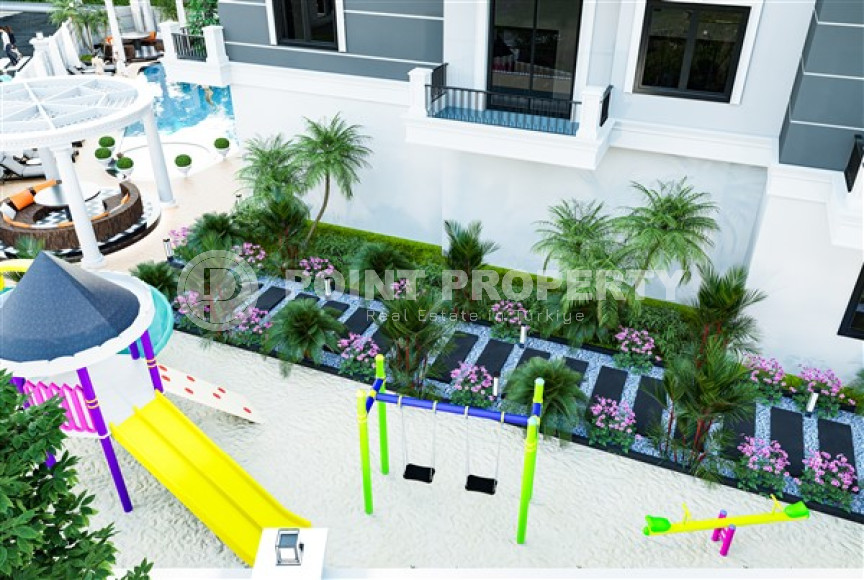 New project - apartments and duplexes on different floors in a building under construction in the prestigious Upper Oba area of Alanya.-id-4079-photo-4