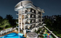 New project - apartments and duplexes on different floors in a building under construction in the prestigious Upper Oba area of Alanya.-id-4079-photo-6