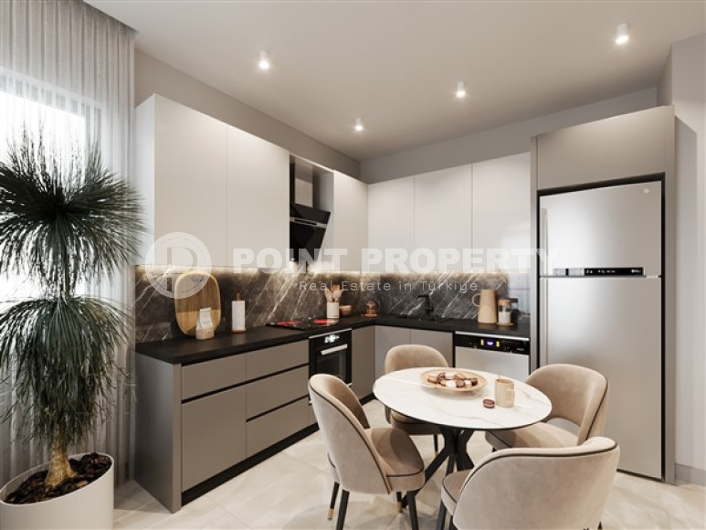 New project - apartments and duplexes on different floors in a building under construction in the prestigious Upper Oba area of Alanya.-id-4079-photo-8