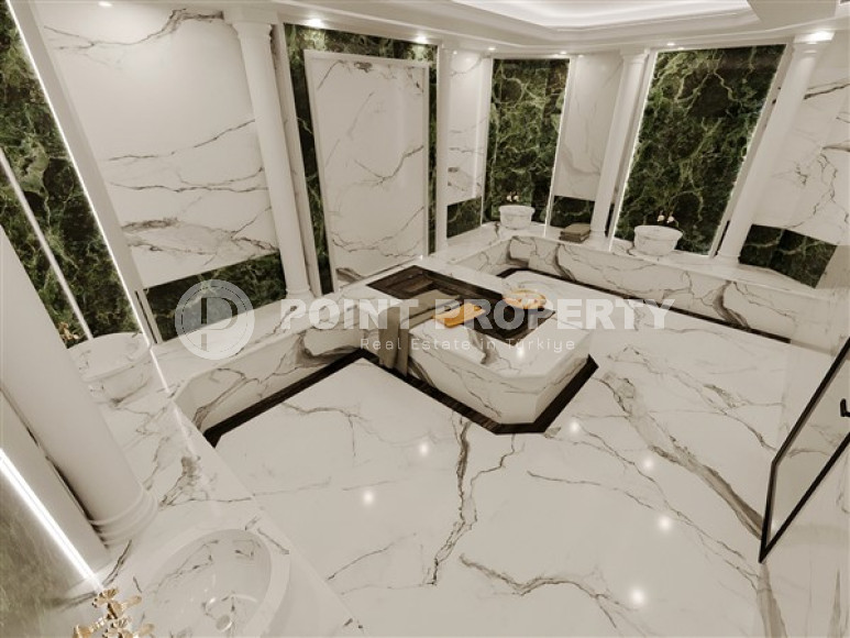 New project - apartments and duplexes on different floors in a building under construction in the prestigious Upper Oba area of Alanya.-id-4079-photo-13