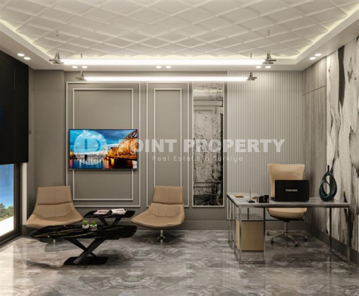 New office project under construction in the center of Alanya. Commercial premises with an area of 43 - 65 m2.-id-4092-photo-4
