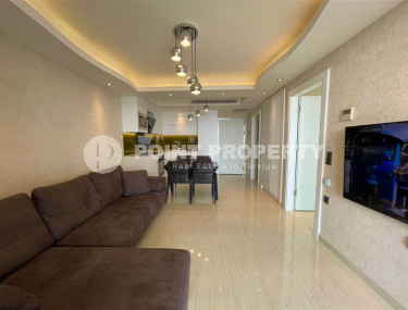 Просторные апартаменты 1+1 площадью 75 м2 с видом на море в элитном комплексе в районе Конаклы, 700 м от моря-id-1341-фото-5