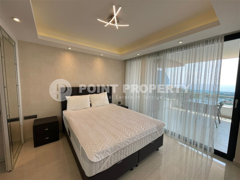 Просторные апартаменты 1+1 площадью 75 м2 с видом на море в элитном комплексе в районе Конаклы, 700 м от моря-id-1341-фото-11