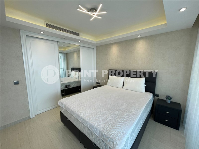 Просторные апартаменты 1+1 площадью 75 м2 с видом на море в элитном комплексе в районе Конаклы, 700 м от моря-id-1341-фото-12