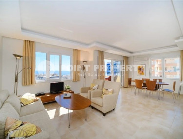 Светлая уютная квартира 2+1 на 7-м этаже с панорамным видом на море в спокойном районе Аланьи Тосмур.-id-4137-фото-1