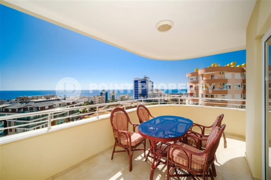 Светлая уютная квартира 2+1 на 7-м этаже с панорамным видом на море в спокойном районе Аланьи Тосмур.-id-4137-фото-9