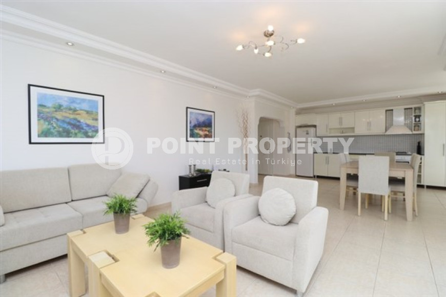 Красивая трёхкомнатная квартира с площадью 110 м2 в 500 метрах от пляжа Клеопатры, центр Аланьи-id-4145-фото-4