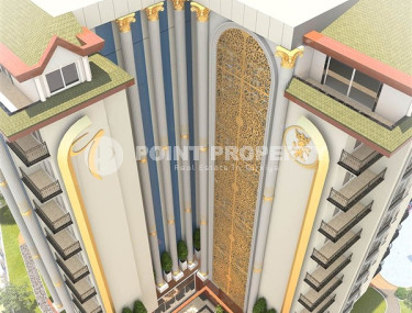 Современные двухкомнатные апартаменты 53 м2, в центре Аланьи. Строящаяся резиденция с отельной инфраструктурой-id-4152-фото-4