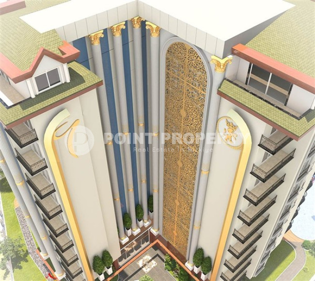 Современные двухкомнатные апартаменты 53 м2, в центре Аланьи. Строящаяся резиденция с отельной инфраструктурой-id-4152-фото-4