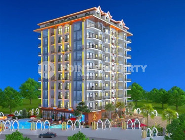 Современные двухкомнатные апартаменты 53 м2, в центре Аланьи. Строящаяся резиденция с отельной инфраструктурой-id-4152-фото-5