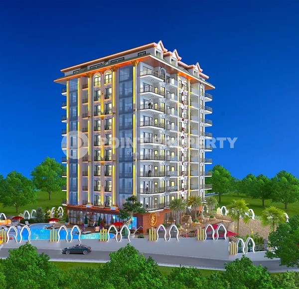 Современные двухкомнатные апартаменты 53 м2, в центре Аланьи. Строящаяся резиденция с отельной инфраструктурой-id-4152-фото-5