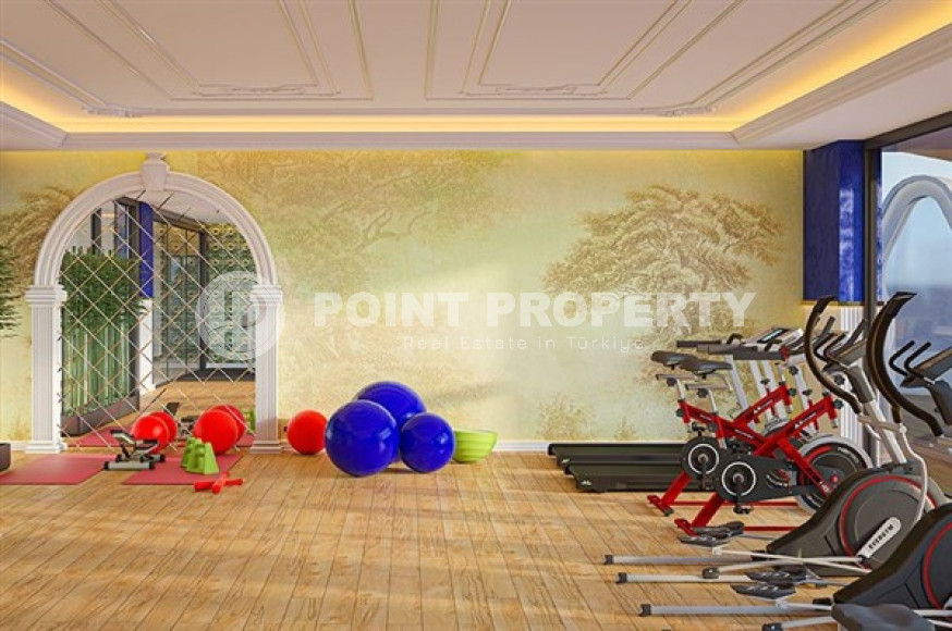 Современные двухкомнатные апартаменты 53 м2, в центре Аланьи. Строящаяся резиденция с отельной инфраструктурой-id-4152-фото-8