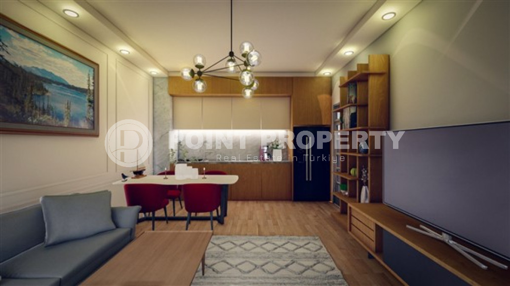 Apartments in a house under construction 800 meters from the sea in the center of Mahmutlar.-id-4161-photo-6