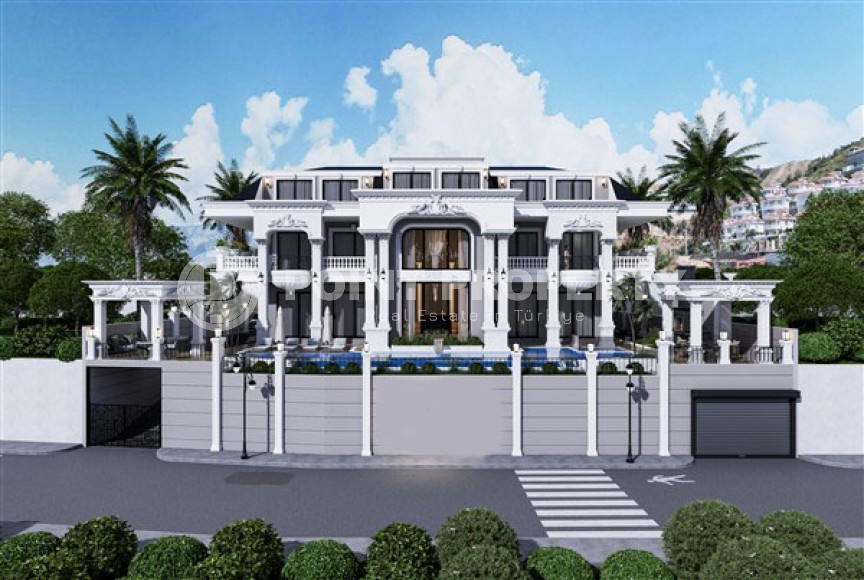 Luxury duplex villa with a total living area of 492 m2 under construction, Kargicak area-id-4164-photo-2