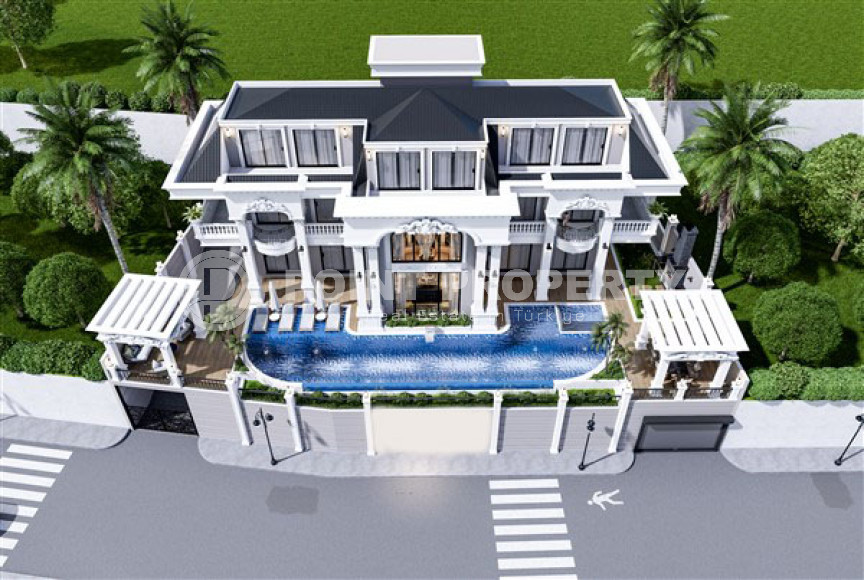 Luxury duplex villa with a total living area of 492 m2 under construction, Kargicak area-id-4164-photo-6