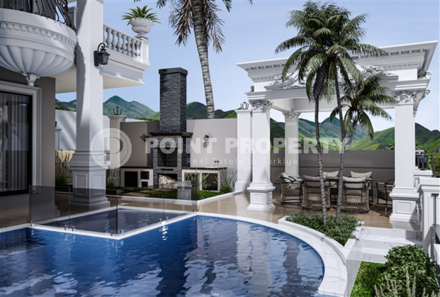 Luxury duplex villa with a total living area of 492 m2 under construction, Kargicak area-id-4164-photo-8