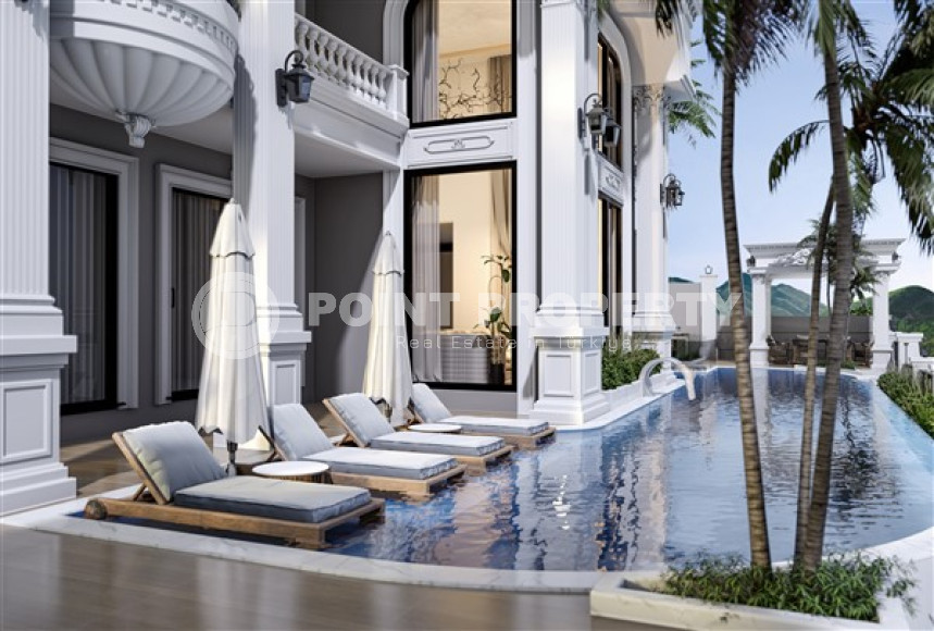 Luxury duplex villa with a total living area of 492 m2 under construction, Kargicak area-id-4164-photo-11