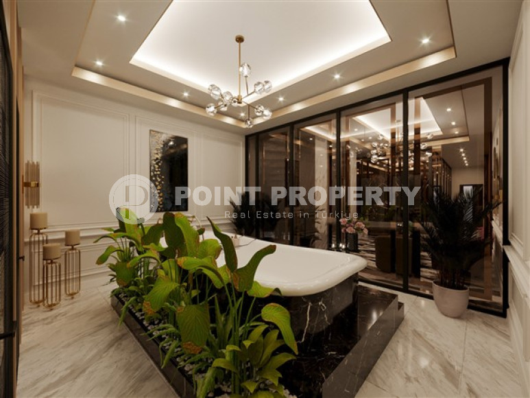 Luxury duplex villa with a total living area of 492 m2 under construction, Kargicak area-id-4164-photo-12