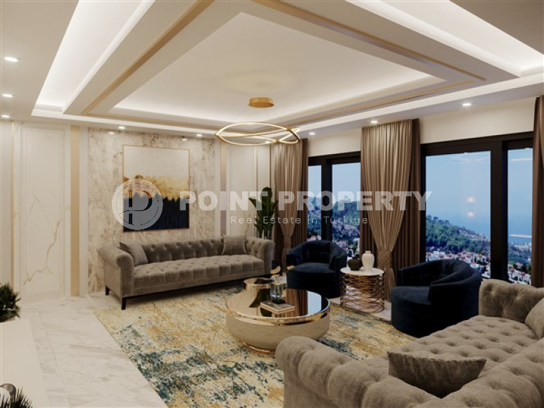 Luxury duplex villa with a total living area of 492 m2 under construction, Kargicak area-id-4164-photo-15