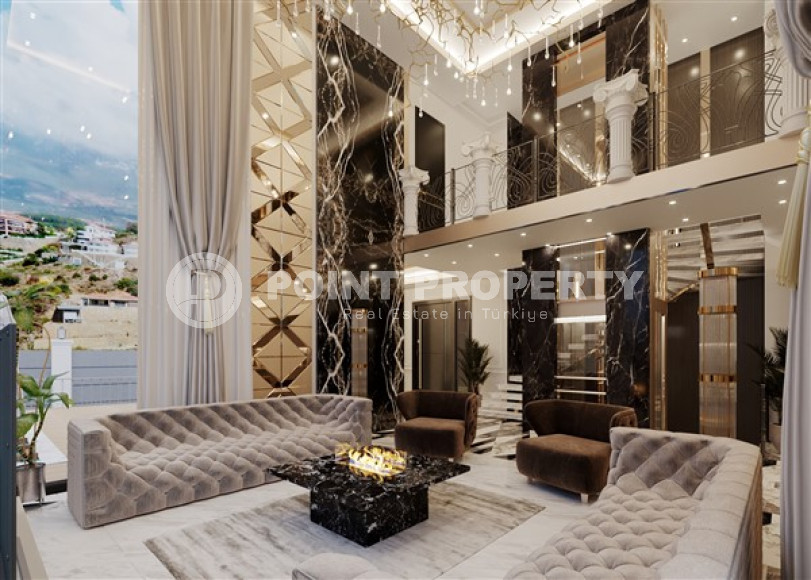 Luxury duplex villa with a total living area of 492 m2 under construction, Kargicak area-id-4164-photo-16