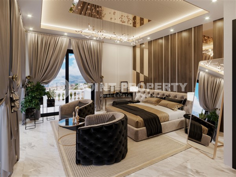 Luxury duplex villa with a total living area of 492 m2 under construction, Kargicak area-id-4164-photo-17