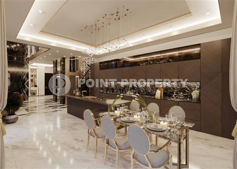 Luxury duplex villa with a total living area of 492 m2 under construction, Kargicak area-id-4164-photo-19