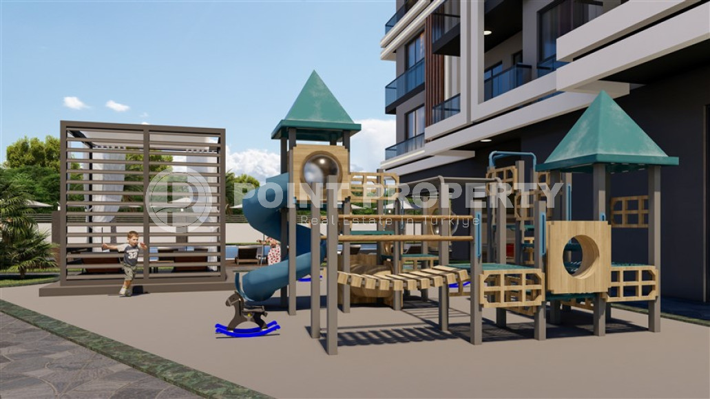 Квартира 1+1 на 3-м этаже в новом жилом комплексе на завершающем этапе строительства в районе Авсаллар.-id-4179-фото-8