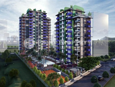 A twelve-story complex in Mersin at the stage of completion of construction work. Completion in 2023.-id-4219-photo-1