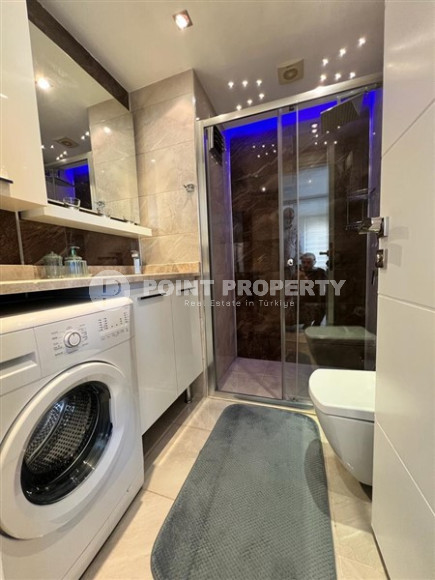 Небольшая светлая квартира 1+1 с хорошим ремонтом и современным дизайном в центре Аланьи.-id-4223-фото-10