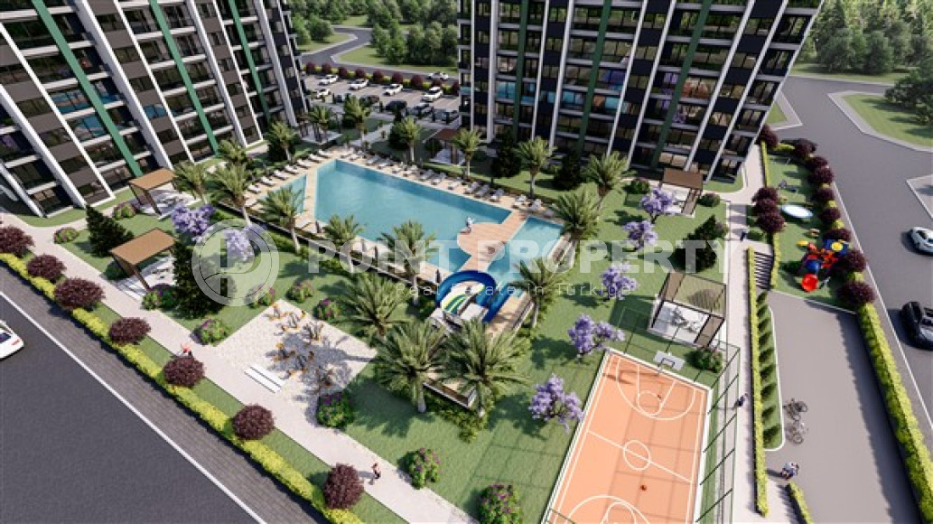 Два строящихся высотных жилых здания в районе Мезетли, Мерсин. Дата завершения работ в 2024 году.-id-4236-фото-4