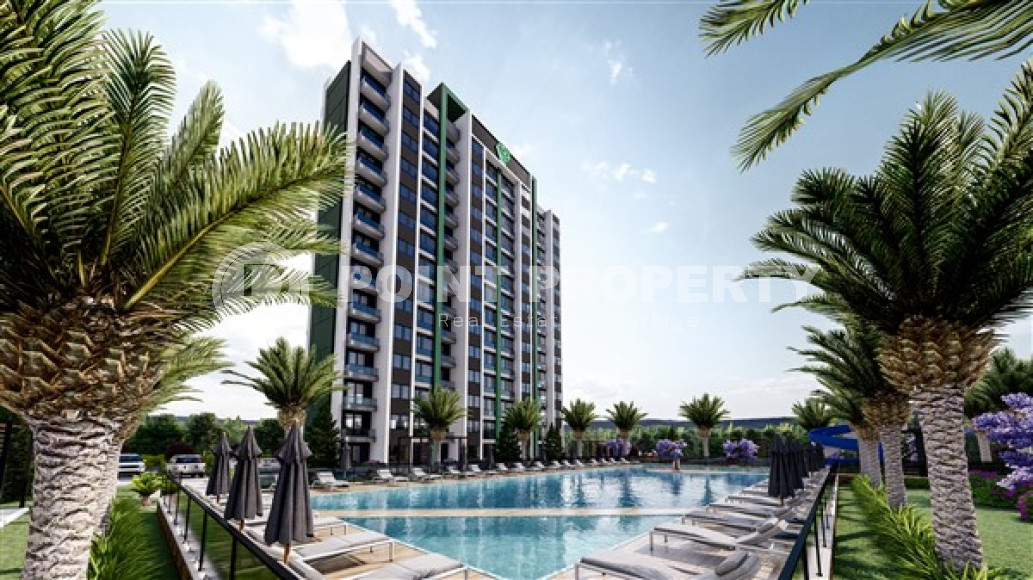 Два строящихся высотных жилых здания в районе Мезетли, Мерсин. Дата завершения работ в 2024 году.-id-4236-фото-5