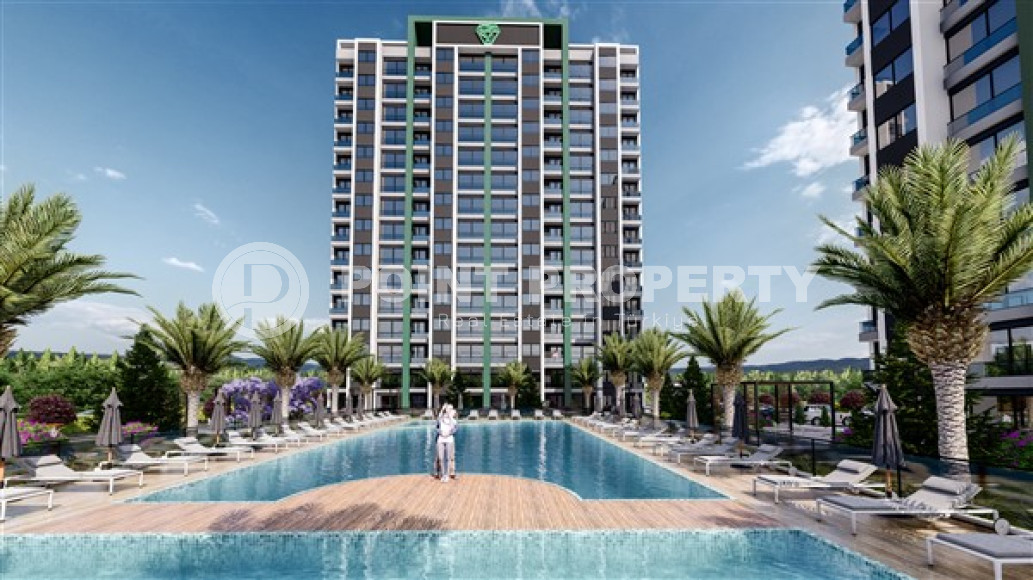 Два строящихся высотных жилых здания в районе Мезетли, Мерсин. Дата завершения работ в 2024 году.-id-4236-фото-7