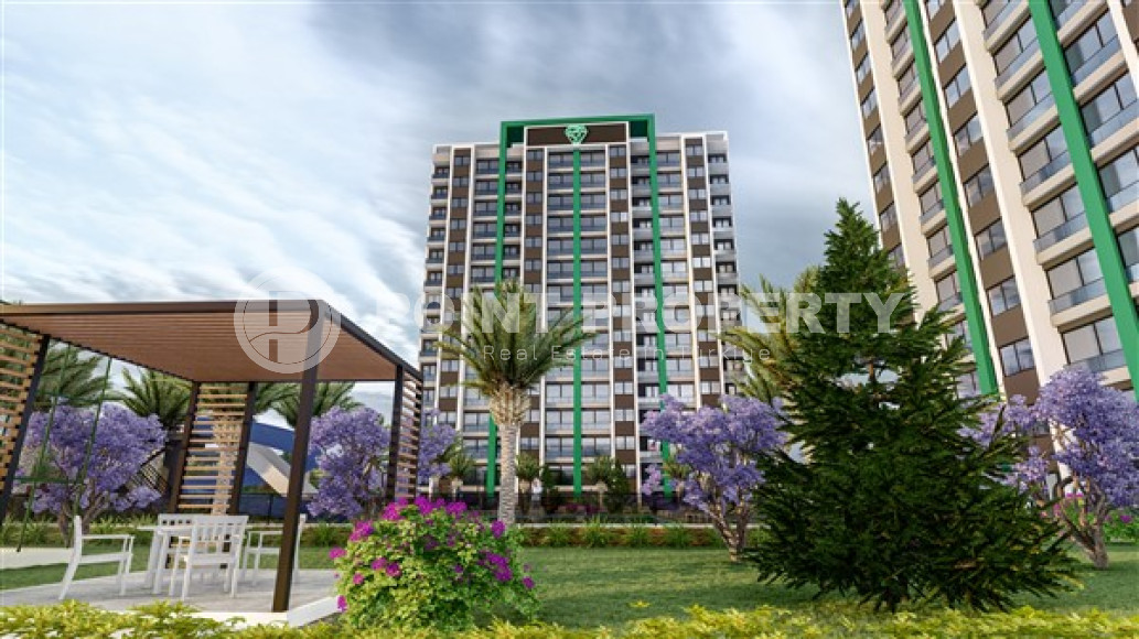 Два строящихся высотных жилых здания в районе Мезетли, Мерсин. Дата завершения работ в 2024 году.-id-4236-фото-9