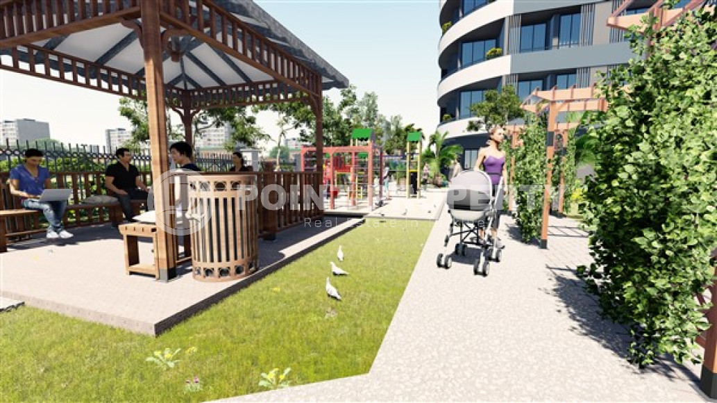 Инвестиционный проект в районе Мерсина, Томюк. Резиденция из 14 этажей в 600 метрах от моря.-id-4237-фото-6