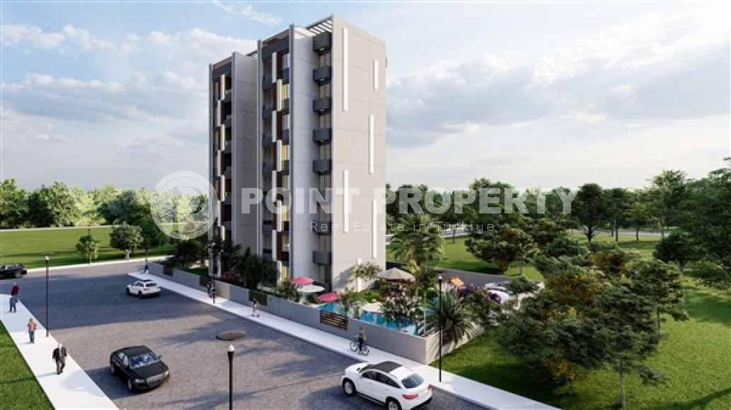 Трехкомнатные апартаменты в стильной строящейся семиэтажной резиденции в районе Тедже, Мерсин-id-4238-фото-2