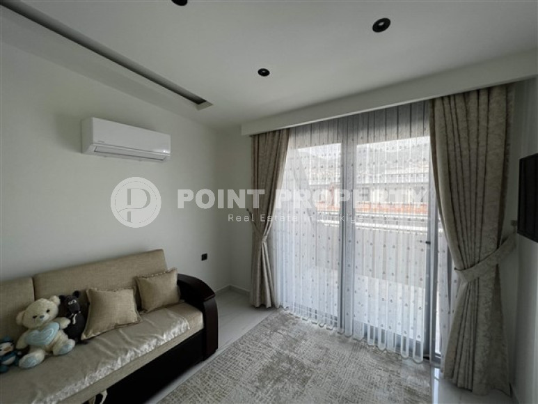 Двухуровневая квартира 115 м2 с роскошной мебелью и двумя ванными комнатами, центр Аланьи-id-4278-фото-2