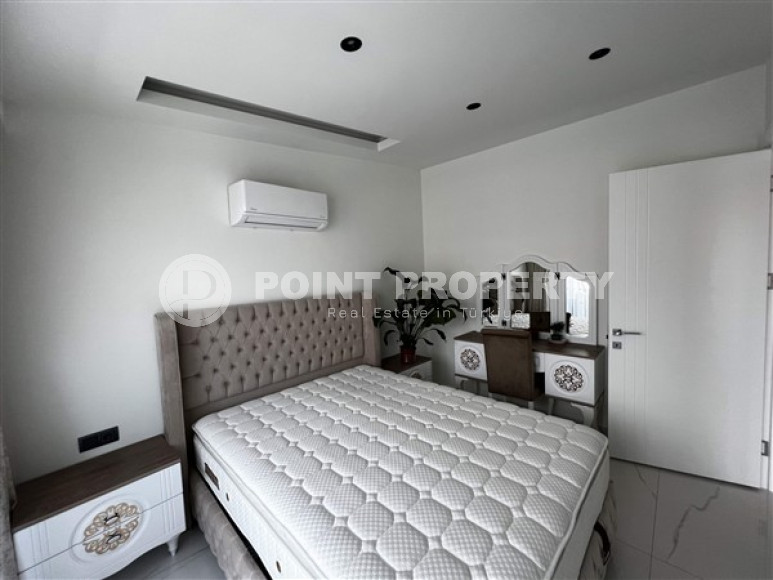 Двухуровневая квартира 115 м2 с роскошной мебелью и двумя ванными комнатами, центр Аланьи-id-4278-фото-3