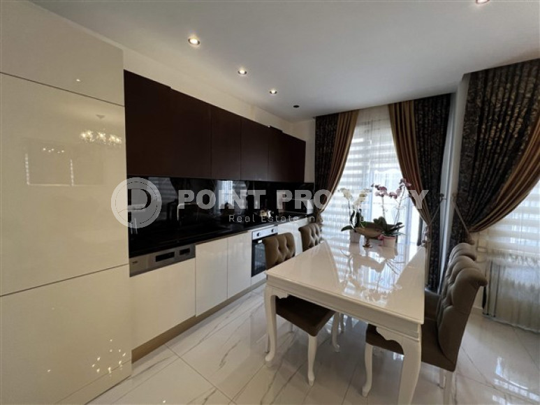 Двухуровневая квартира 115 м2 с роскошной мебелью и двумя ванными комнатами, центр Аланьи-id-4278-фото-5