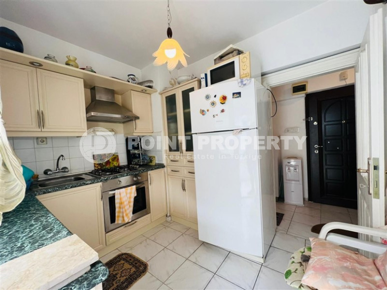 Недорогая двухкомнатная квартира 65 м2 в 300 метрах от пляжа Кейкубат, центр Аланьи-id-4300-фото-14