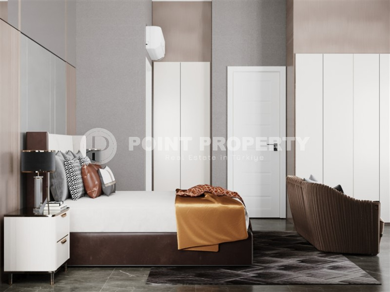 Эксклюзивный проект. Трехэтажные виллы 4+1 с собственным бассейном в живописном районе Алании, в Паяллар. До моря 150м-id-1354-фото-5