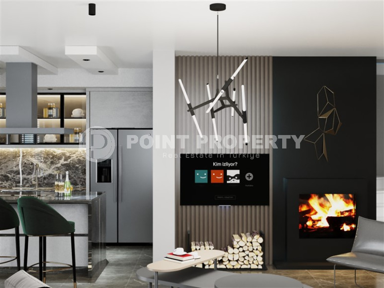 Эксклюзивный проект. Трехэтажные виллы 4+1 с собственным бассейном в живописном районе Алании, в Паяллар. До моря 150м-id-1354-фото-6