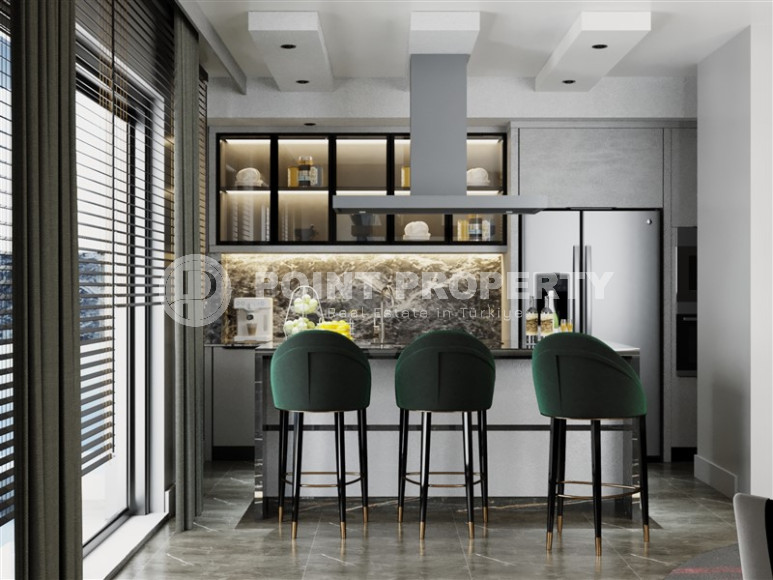 Эксклюзивный проект. Трехэтажные виллы 4+1 с собственным бассейном в живописном районе Алании, в Паяллар. До моря 150м-id-1354-фото-7