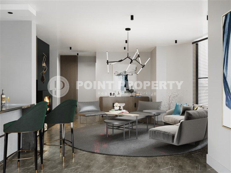 Эксклюзивный проект. Трехэтажные виллы 4+1 с собственным бассейном в живописном районе Алании, в Паяллар. До моря 150м-id-1354-фото-9