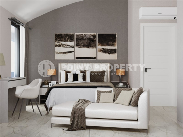 Эксклюзивный проект. Трехэтажные виллы 4+1 с собственным бассейном в живописном районе Алании, в Паяллар. До моря 150м-id-1354-фото-11