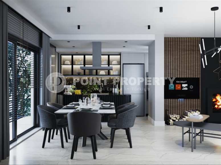 Эксклюзивный проект. Трехэтажные виллы 4+1 с собственным бассейном в живописном районе Алании, в Паяллар. До моря 150м-id-1354-фото-13